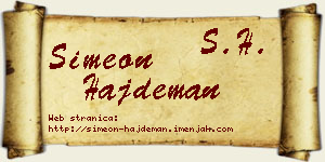 Simeon Hajdeman vizit kartica